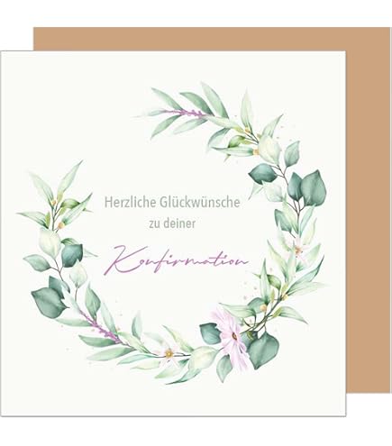 Edition Seidel Premium Konfirmationskarte – Quadratische Glückwunschkarte Mit Umschlag Für Jungen & Mädchen