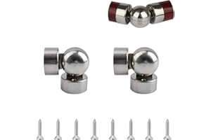 UFURMATE Lot de 2 connecteurs de tuyau de main courante ronds universels en acier inoxydable 201 pour rampe d'escalier 45 mm