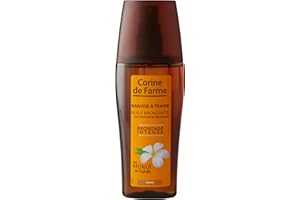 Corine de Farme - Aceite Bronceador con Activadores del Bronceado - con Monoï de Tahití - Sin Autobronceador - para Pieles Morenas o ya Bronceadas - 150 ml