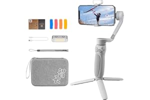 ZHI YUN ZHIYUN Smooth Q4 Combo [Oficial] Gimbal Estabilizador para Móvil, Palo Selfie con Luz de Relleno Magnética, Varilla de Extensión de 215 mm, Trípode