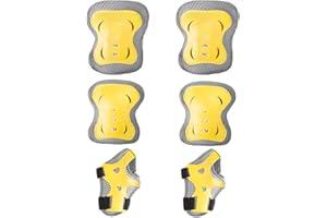NHQZ Ensemble de 6 pièces Protection Roller Enfant Genouillères et Accessoires Velo, Skateboard, Scooter Inline Skate