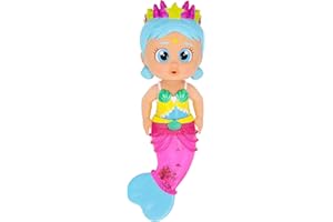 IMC TOYS BLOOPIES Shimmer Mermaids Iris Juguete de Agua Shimmer Mermaid con Cola Transparente con Purpurina Llena de Amuletos Brillantes Que Lanza Chorritos de Agua Niños y Niñas a Partir de 18 Meses