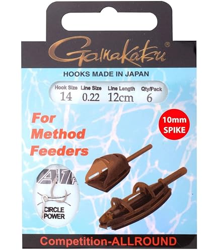 Gamakatsu A1 Team Feeder Fine Feeder #14 – Ami Da Pesca Per Carassi, 15 Pezzi