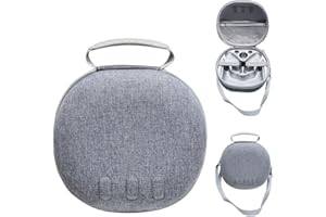 LiLiTok Étui de transport pour Meta Quest 3 VR, étui de protection rigide pour Quest 3, grand espace, sac à bandoulière, étui de voyage portable pour Meta Quest 3 VR et accessoires, gris