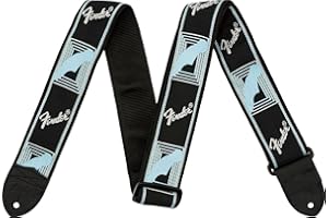 Fender Guitar Strap Monogrammed 2'' Black / Light Grey / Blue