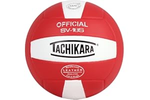 Tachikara Balón de Voleibol de Cuero Compuesto de Calidad institucional, Color Blanco Real