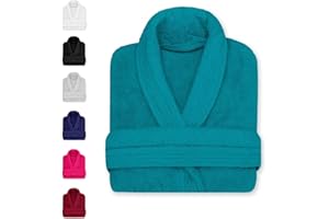 DECASATEXTIL Albornoz Mujer y Hombre - Bata Baño Unisex Ducha 100% Algodón 450g/m² – Suave, Secado Rápido y de Larga Duración