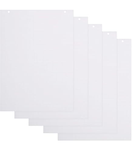 Blocco Lavagna A Fogli Mobili - 20 Fogli 65x98cm, Bianco, Per Presentazioni E Corsi - Foto 6