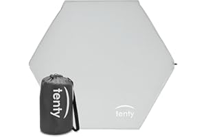 ‎TENTY Tenty Baby Bodenmatte Laufgitter - 2cm Dicke selbstaufblasende Matte für die Platzierung alleinigen Verwendung – weiche und Bequeme tragbare Matte mit Tasche (Grau)