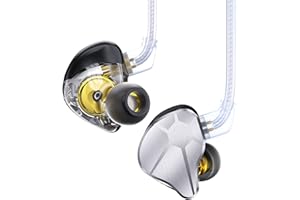 H HIFIHEAR CCZ BC04 in-Ear Monitors, 10MM CNTD Dynamic Driver+Customize Balanced Armature Hybrid Wired Earbuds in-Ear Earphones Musicians in Ear Headphones with Detachable Cables, Noise-Isolating Earbuds