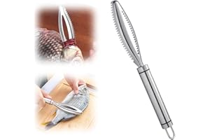 ComedyKing Fischentschupper, Fischschuppen Entferner Fischentschupper Edelstahl Entferner Fisch Entschuppen, Filetiermesser Fisch Profi Fisch Scaler Scraper Fischschaber Küchenhelfer (1pcs)