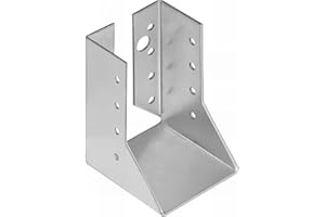 FIXTOUT Sabot de charpente galvanisé à ailes intérieures - Larg. 60 x Ht. 100 mm