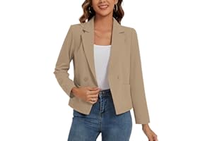 MINTLIMIT Womens Blazer Button Closure Casual Blazers Elegant Jackets Long Sleeve Ladies Suits Front Lined with Pockets
