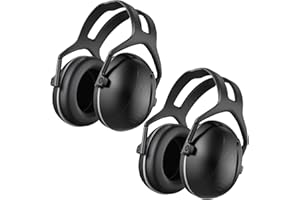 ERM TOOL [2 Pack]Gehörschutz Lärmschutz Kopfhörer,Ohrenschützer mit Rauschunterdruck für Erwachsene,SNR35dB Gehörschutz Kopfhörer,Professionell faltbar Lärmschutz Ohrenschützer für Bau,Arbeit,Mähen,Schießsport