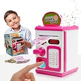 Gooyo GY-3011 Toy Money Bank with Fingerprint Sensor & Password Protection Feature | Money Safe Toy with Sound Effects | Mone