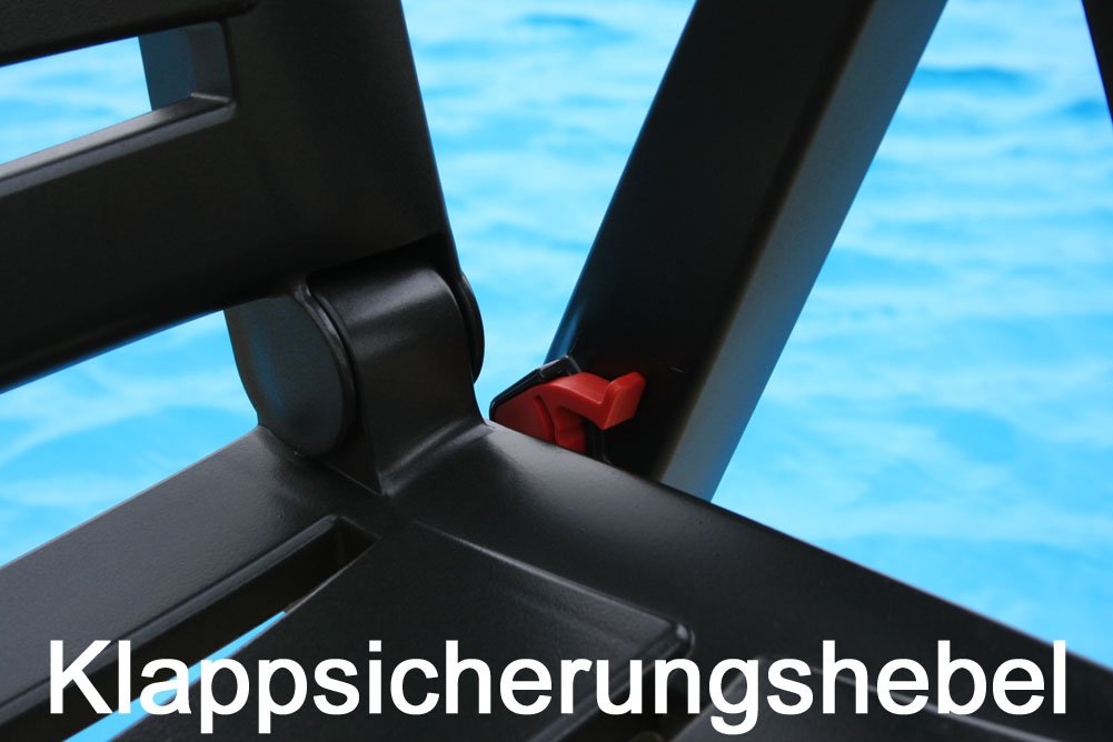 Kettler 6 Nizza Gartenstühle in anthrazit Klappsessel Gartenmöbel Sessel – Bild 7
