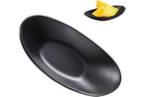 GIONAR Key Bowl, Black Key Tray, Trinket Dish for Ring Jewelry Key Coins, Simple and Elegant, Decorative Bowl for Hallways Table Bathroom (Oval)