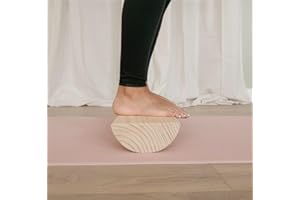 TWR ONLY WOOD Tronco propioceptivo con 5 Clases incluídas -Tronco propiocepción de Madera Medidas Oficiales (49.5 x 17 x 7.5 cm) Ejercitador Suelo pelvico - Wood Roller -Tronco 5p-Tronco eutonia