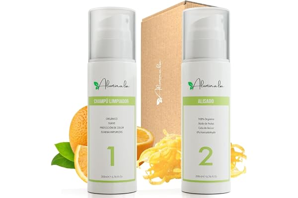 Kit Lissage Bresilien Keratine Sans Formol Professionnel BIO 100% Sans Sulfate, Sans Silicone, Sans Fumées, Gaz Et Odeurs Nourrit, Hydrate, Répare Les Cuticules Et Lisse, 0% De Frisottis (200 ml)