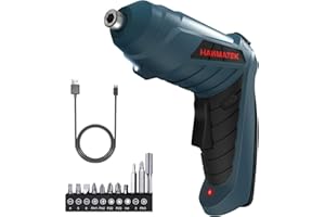 HANMATEK Wiederaufladbare Akkuschrauber-Sets mit geraden und Pistolen-Stil, leistungsstarker elektrischer Schraubendreher, kleine Schraubenpistolen