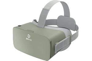 DESTEK V5 VR Brille für Handy, 3D Brille Augenschutz 110° FOV HD Anti-Blau Linsen VR Brille für iPhone Samsung Android 4,7-6,3 Zoll, Dunkelgrün