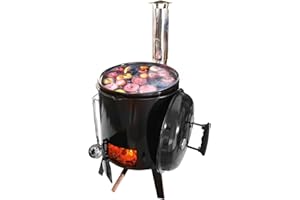 ‎KOPP VERLAG Gulaschkanone/Eintopfofen | Draußen Kochen | Mobile Kochmöglichkeit | 15 L | Gartenparty | Wintergrill | Krisenvorsorge