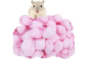 Lpitoy Boule De Coton Colorée pour Garder Au Chaud en Hiver, 100 Pièces, Fournitures De Remplissage De Maison pour Hamster Rat Souris, Fournitures pour Petits Animaux