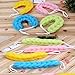 Back Scrubber Bath Mesh Sponge Exfoliating Bath Strap with Rope Handles(Blue)