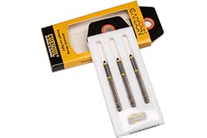 CUESOUL TERO AK7 Tiges/tiges de fléchettes en Carbone,Fines,télescopiques à Ressort intégré, Lot de 3 pièces