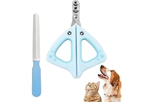 JOYIAL Profi Krallenschere für Hunde und Katzen mit Nagelfeile, Sicherheits Edelstahl Krallenzange mit 2mm & 3mm Loch, Krallenschere Katzen Schere für Anfänger Toll Geeignet für Hunde Katzen Kaninchen