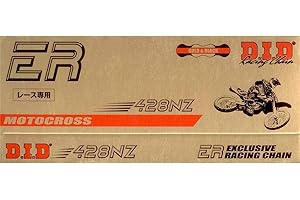 D.I.D RACING CHAIN DID Kette 428 NZ doppelt verstärkt gold/schwarz 136 Glieder offen Clipschloss