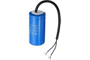 PATIKIL CD60 Run Capacitor, 100uF 250VAC 50/60Hz Motor Starting Capacitor with 2 Wires for Air Compressor Motor Starts Running