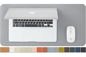 HOMIEAZICOZI Compact Cork Desk Mat - Small Dual-Sided Desk Pad for Office and Home - Desk Organization and Accessories - Ideal for Large Mouse Pad and Small Desk Mats on Top of Desks(Gray,60cmx 30cm)