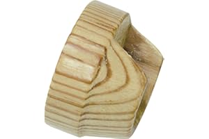 Gardinia Supporto da Parete per Tende da Ø 28 mm, in Legno di Pino, Wood