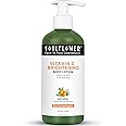 Soulflower Vitamin C Body Lotion with Hyaluronic Acid for Natural UV Protection, Dark Spots reduction, skin Nourishment, Brightning, Hydration for All Skin Types | Light weight & non-sticky | 200ml
