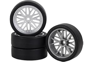 Amagogo 4-teiliges RC-Reifen-Ersatz-Radfelgen- und Reifen-Set für 1:18 RC-Elektro-Auto, Splitter