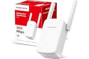 MERCUSYS ME12 WiFi Extender Booster, 2 External Antennas WiFi Booster, APP Control WiFi Extender,TP-Link WiFi Repeater Works with Any Router or Wireless Access Point,Plug and Play,Signal Indicator
