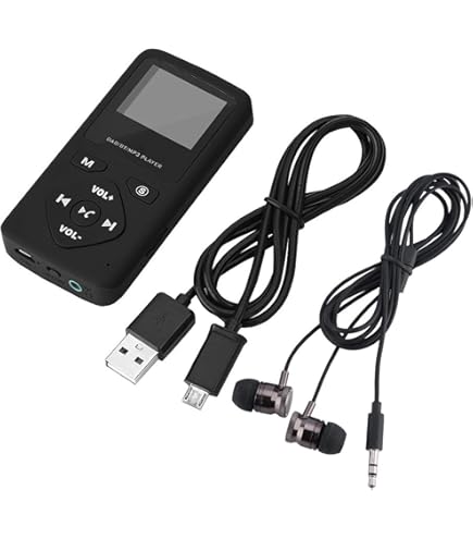 LEMEGA PR1L Radio Dab de Poche, Radio FM,Radio Dab Portable, écouteurs Inclus, Batterie Rechargeable, 40 présélections, écran LCD, Radio Dab pour Le Sport avec Interrupteur verrouillable.Champagne