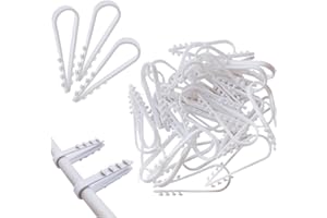 HOTMNTY Abrazadera para Cable Redondo, Abrazadera de Cable Clips, Presionar Tacos de Nailon en Forma U, Lines Clips para Clavijas, Lines Clamps Eléctrico de Pared, Rango de Sujeción de 5-10 mm, 100 Piezas