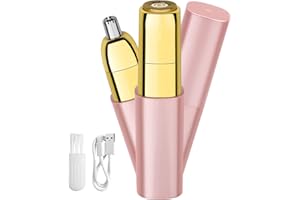 HENAKMSL Mini Gesicht Haarentferner für Frauen Lippenstift Shape 2in1 Lady Rasierer für Gesicht Augenbrauen Lippe Nase Beine Unterarm Bikini Elektrischer Rasierer Wasserdicht schmerzlos mit USB/TypeC Aufladung