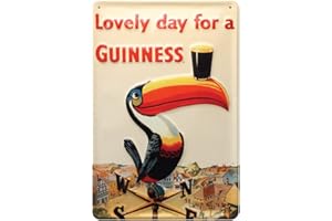 Guinness Cartel de metal con diseño de veleta de tucán