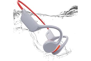 ATOPSKINS Cuffie Subacquee per Piscina IPX8 Integrato 32 GB MP3 Subacqueo per Nuoto Impermeabile auricolari nuoto Piscina Bluetooth 5.3 Cuffie Conduzione Ossea Nuoto Musica per Piscina Gli Sport (Bianco)