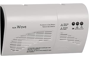 VEMER VN783700 RGM Wave - Rilevatore Gas Metano, Installazione a Parete, Alimentazione 230V, Bianco