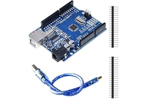 ElectroWorldFR UNO R3 Carte Controller Board 328P ATmega et 340 CH Microcontrôleur avec câble USB Compatible Arduino