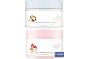 BYUP Exfoliating Body Scrub Bundle - Crushed Macadamia & Rice Milk and Pomegranate Seeds & Shea Butter