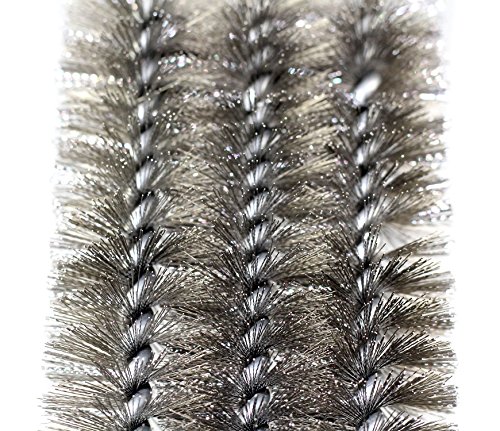 GAINWELL BBQ GRILLBÜRSTE – 3 Edelstahlbürsten in 1 – Edelstahlborsten – Zum Säubernvon Grills &Oberflächen – Grillzubehör – Lebenslange Garantie! - 5