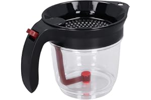 ‎TYENAZA Fettabscheider, 1L Tragbarer Schnelle Trennung Ölsuppenfilter Fettkanne aus Kunststoff Multifunktionaler Soßenabscheider für den Haushalt, Küche