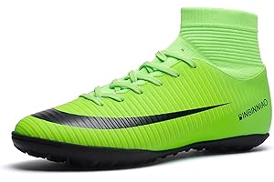 WEJIESS Zapatillas de fútbol para Hombre High Top Spikes Youth Outdoor Training Football Shoes Professional Athletic Sports Shoes Turf Trainers