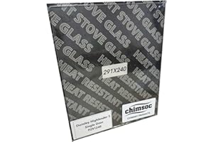 Chimsoc Replacement Stove Glass - Dunsley Highlander 5 Single Door (291mm x 240mm Rectangular)