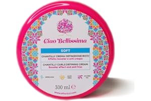 CIAO BELLISSIMA AfroRicci Ciao Bellssima Chantilly Crema Definizione Ricci 300 Ml, Idrata, Crema Chantilly per Capelli Ricci e Mossi, Nutre, Definisce e Idrata Capelli Crespi e Secchi, Made in Italy